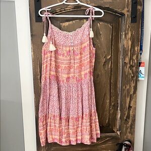 Lucky Brand Floral Lace Trim Top - Pink and Purple